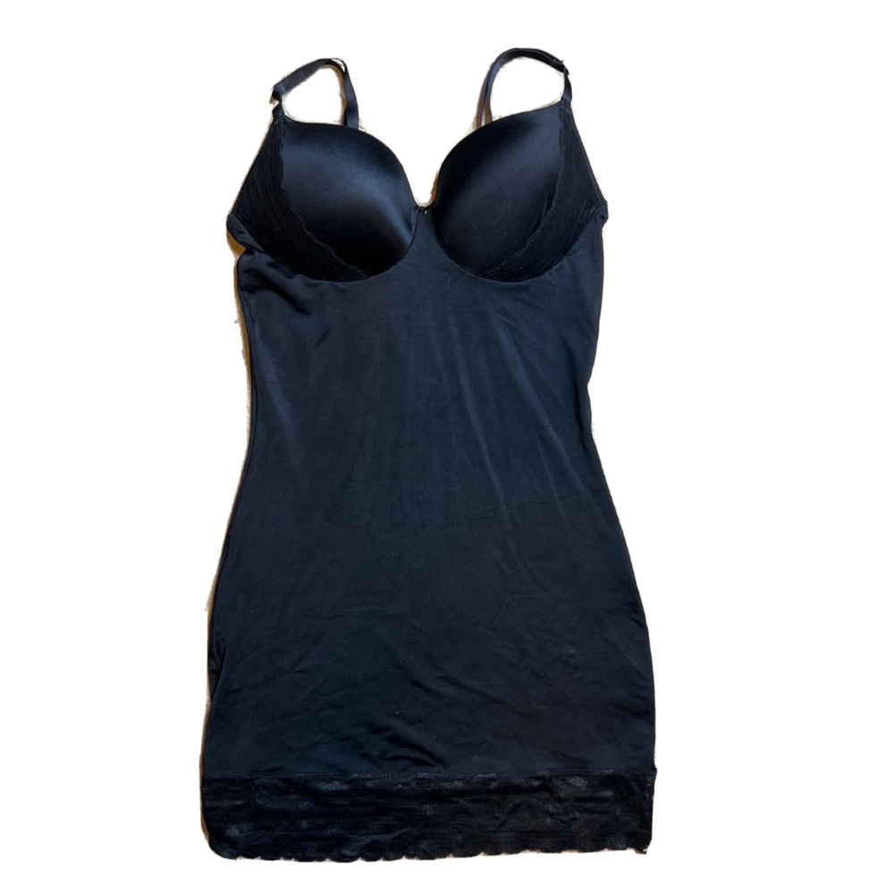 Spanx Assets Slip Size 1x Black Lace Detail Adjustable Straps